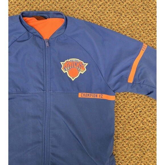 Adidas New York Knicks Warm Up Jacket Blue 2016 (Men's L) - Picture 3 of 16